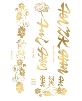 Tatouage éphémère - Effet or  